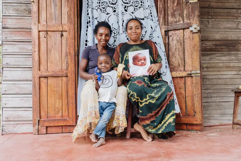 Armane, maxillofacial patient, during a home visit.