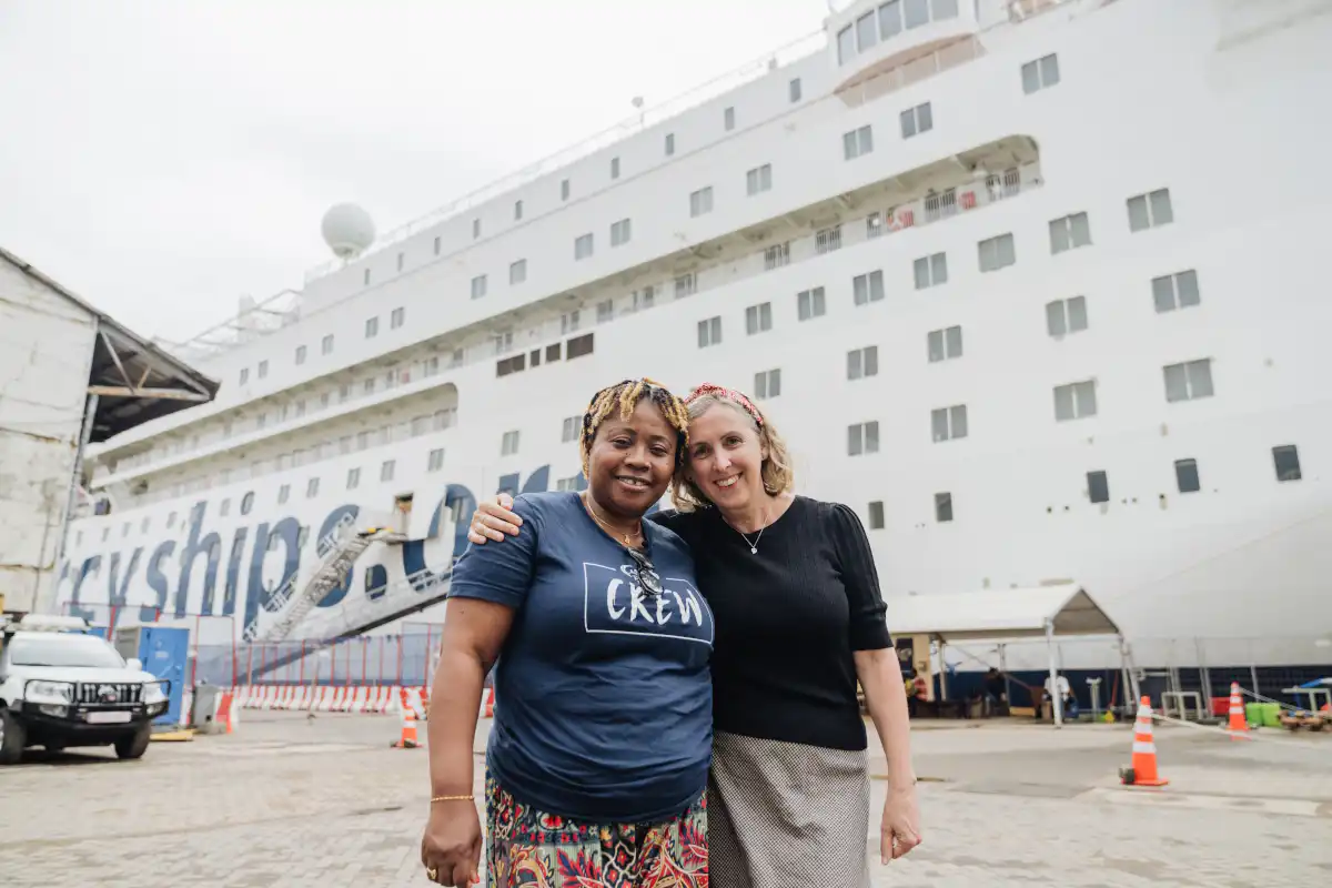 Face-to-Face after Decades: Catherine and Aly Reunite on the Global Mercy™ 