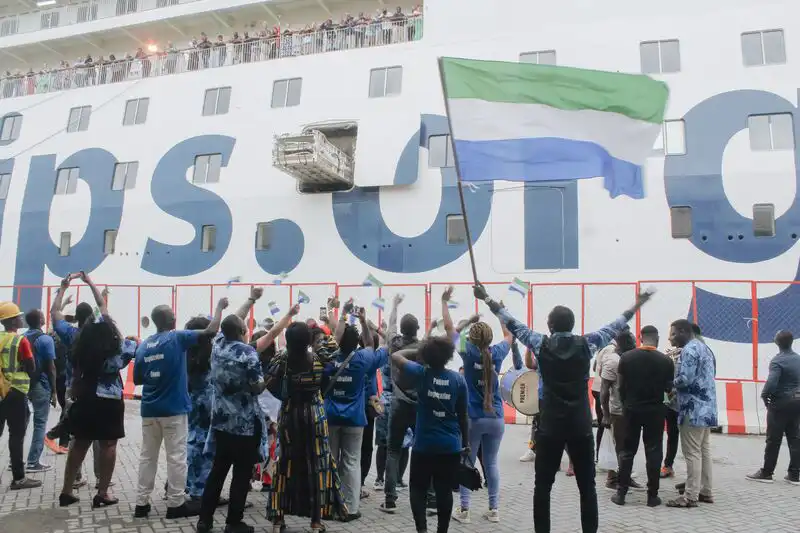 Celebrations in Sierra Leone: The Global Mercy™ Returns