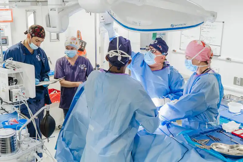 Mikaela Kahl, Anesthesia Provider, and AnnaKarin Bergman, Operating Room Nurse, at the OR.