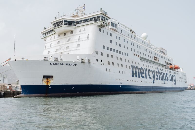 The Global Mercy from the port side.