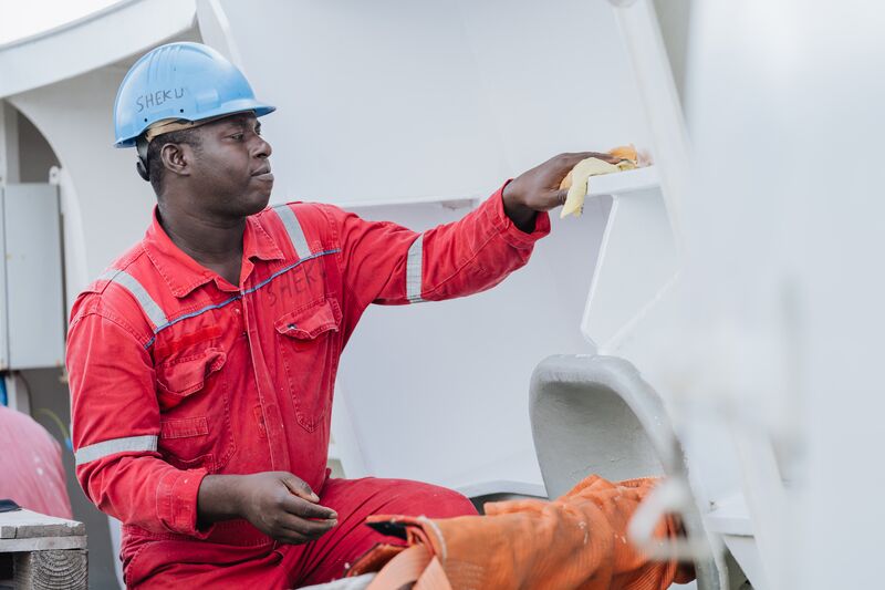 Sheku Conteh, Deck Hand and former patient from Sierra Leone.