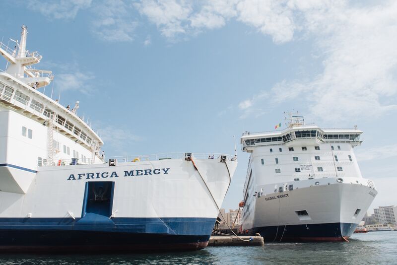 Africa Mercy and Global Mercy bows.