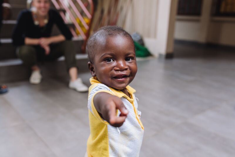 Mohammed, cleft lip and palate patient, after surgery at the HOPE Centre.