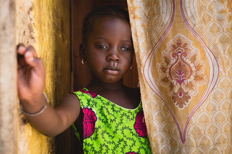 Mossane cataracts patient, at home before surgery.